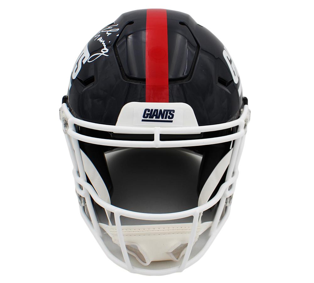 Eli Manning Signed Giants Full-Size Authentic On-Field Throwback Alternate Speedflex Helmet (Fanatics) at PristineAuction.com Eli Manning Signed Giants Full-Size Authentic On-Field Throwback Alternate Speedflex Helmet (Fanatics) at PristineAuction.com