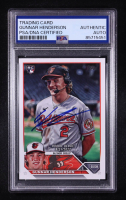 Gunnar Henderson Signed 2023 Topps Update Series #US18 RC (PSA) at PristineAuction.com