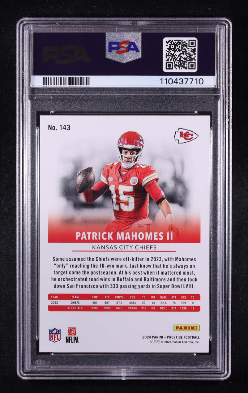 Patrick Mahomes II 2024 Prestige #143 (PSA 10) at PristineAuction.com Patrick Mahomes II 2024 Prestige #143 (PSA 10) at PristineAuction.com