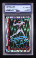 Trevor Story Signed 2025 Topps Chrome Refractor #232 (PSA) at PristineAuction.com