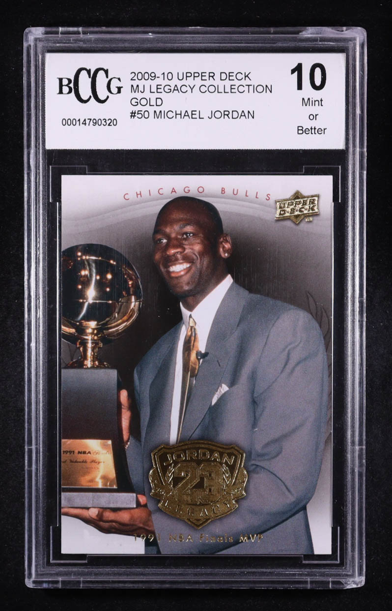 Michael Jordan 2009-10 Upper Deck Michael Jordan Legacy Collection Gold #50 (BCCG 10) at PristineAuction.com Michael Jordan 2009-10 Upper Deck Michael Jordan Legacy Collection Gold #50 (BCCG 10) at PristineAuction.com