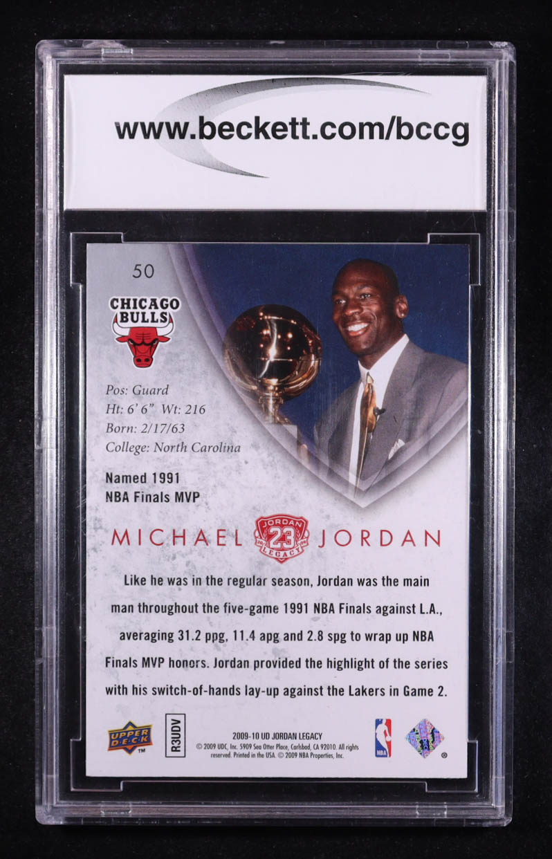 Michael Jordan 2009-10 Upper Deck Michael Jordan Legacy Collection Gold #50 (BCCG 10) at PristineAuction.com Michael Jordan 2009-10 Upper Deck Michael Jordan Legacy Collection Gold #50 (BCCG 10) at PristineAuction.com