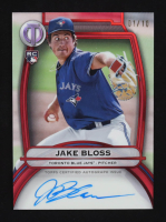 Jake Bloss 2025 Topps Tribute Autographs Red #TAJB #01/10 RC at PristineAuction.com