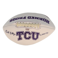 Bob Lilly Signed TCU Horned Frogs Logo White Panel Football Inscribed "CHOF '81" (Palm Beach) at PristineAuction.com