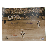 Bobby Thomson & Ralph Branca Signed "Shot Heard Around The World" 16x20 Photo (PSA) at PristineAuction.com