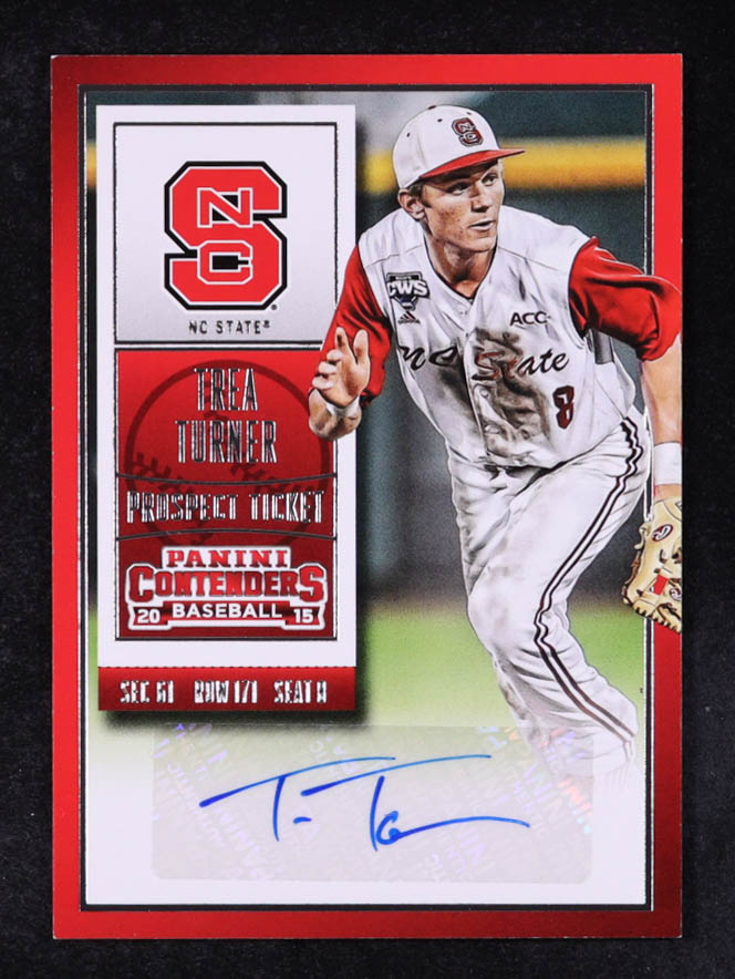 Trea Turner 2015 Panini Contenders Prospect Ticket Autographs #9 RC at PristineAuction.com Trea Turner 2015 Panini Contenders Prospect Ticket Autographs #9 RC at PristineAuction.com