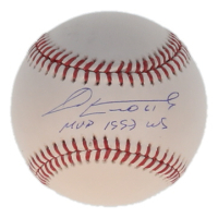 Livan Hernandez Signed OML Baseball Inscribed "MVP 1997 WS" (JSA) at PristineAuction.com