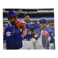 Mike Tyson, Dwight "Doc" Gooden, & Darryl Strawberry Signed Mets 16x20 Photo (AIV) at PristineAuction.com