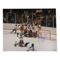 Jim Craig Signed Team USA 16x20 Photo Inscribed "1980 Gold" (AIV) at PristineAuction.com