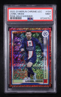 Lionel Messi 2022-23 Topps Merlin Chrome UCC Rose Gold Shimmer #104 #044/299 (PSA 9) at PristineAuction.com