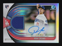 Roki Sasaki 2025 Bowman Chrome Autograph Relics #BCARRS #077/150 RC at PristineAuction.com