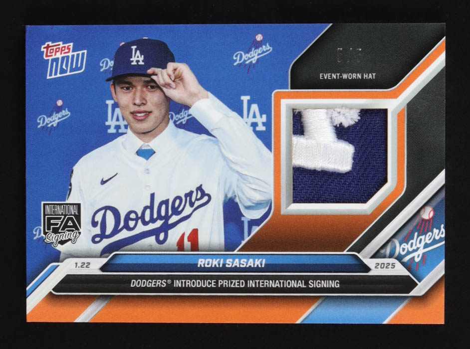 Roki Sasaki 2024 Topps Now Offseason Relics Orange #OS16C #5/5 RC at PristineAuction.com Roki Sasaki 2024 Topps Now Offseason Relics Orange #OS16C #5/5 RC at PristineAuction.com