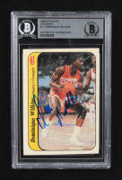 Dominique Wilkins Signed 1986-87 Fleer Stickers #11 RC (BGS) at PristineAuction.com