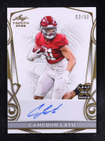 Cameron Latu 2023 Leaf Trinity Gold Foil #03/50 RC at PristineAuction.com