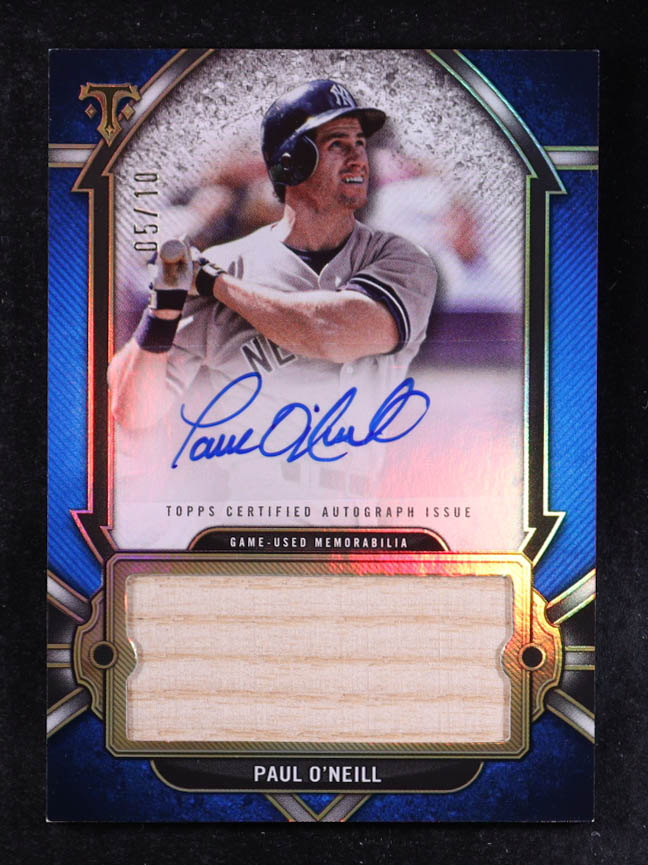 Paul O'Neill 2024 Topps Triple Threads Autograph Single Jumbo Relics Gold #AJRPO #05/10 at PristineAuction.com Paul O'Neill 2024 Topps Triple Threads Autograph Single Jumbo Relics Gold #AJRPO #05/10 at PristineAuction.com