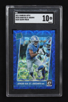 Amon-Ra St. Brown 2021 Donruss Optic Blue Scope #228 RR RC (SGC 10) at PristineAuction.com