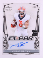 Chase Brown 2023 Leaf Trinity Clear Autographs #CACB1 #1/99 RC at PristineAuction.com