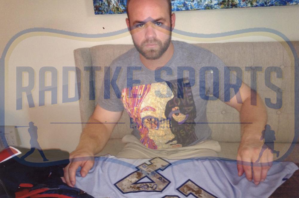 Evan Gattis Signed Braves 2013 Memorial Day Game-Used Jersey Inscribed "2013 Game Used" (Radtke) at PristineAuction.com Evan Gattis Signed Braves 2013 Memorial Day Game-Used Jersey Inscribed "2013 Game Used" (Radtke) at PristineAuction.com