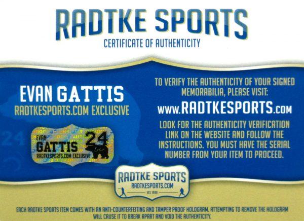 Evan Gattis Signed Braves 2013 Memorial Day Game-Used Jersey Inscribed "2013 Game Used" (Radtke) at PristineAuction.com Evan Gattis Signed Braves 2013 Memorial Day Game-Used Jersey Inscribed "2013 Game Used" (Radtke) at PristineAuction.com