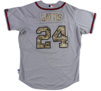 Evan Gattis Signed Braves 2013 Memorial Day Game-Used Jersey Inscribed "2013 Game Used" (Radtke) at PristineAuction.com