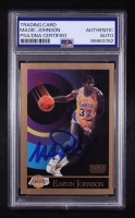 Magic Johnson Signed 1990-91 SkyBox #138 (PSA) at PristineAuction.com