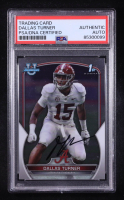 Dallas Turner Signed 2022 Bowman Chrome University #6 RC (PSA) at PristineAuction.com