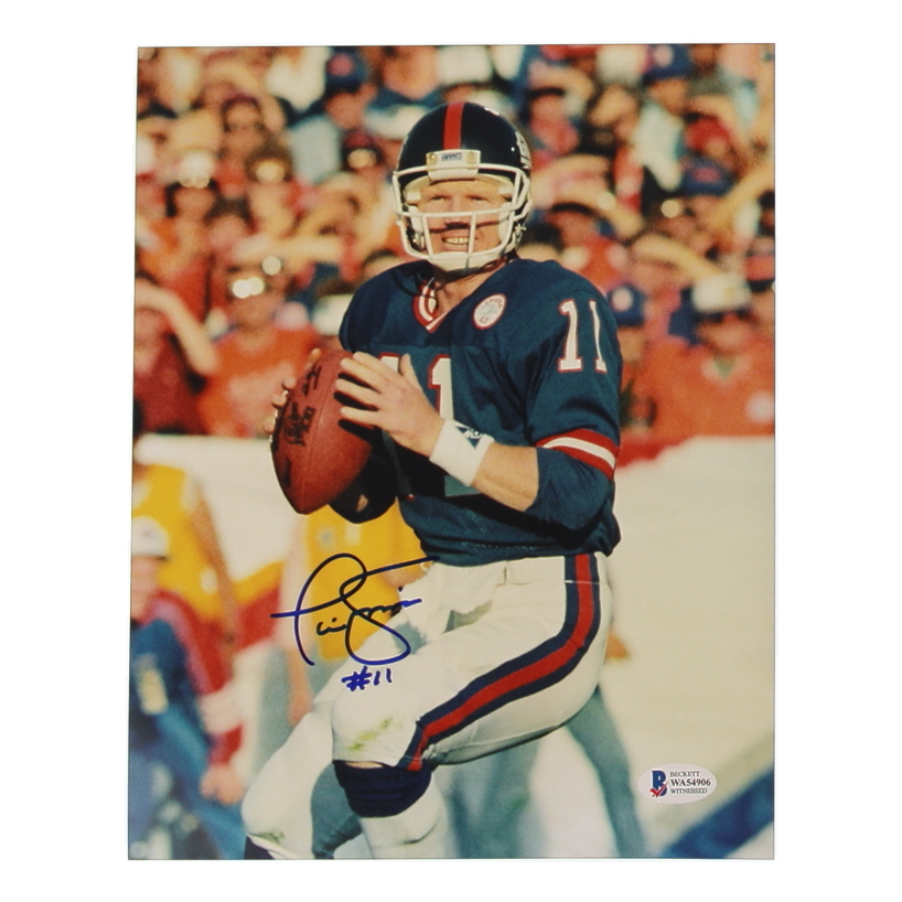 Phil Simms Signed Giants 8x10 Photo (Beckett) at PristineAuction.com Phil Simms Signed Giants 8x10 Photo (Beckett) at PristineAuction.com