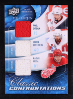 Marian Hossa / Pavel Datsyuk / Henrik Zetterberg / Jordan Staal / Evgeni Malkin / Sidney Crosby 2009-10 Upper Deck Trilogy Classic Confrontations #CCDEPI at PristineAuction.com