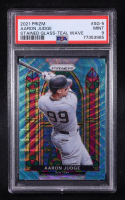 Aaron Judge 2021 Panini Prizm Stained Glass Teal Wave #SG-5 (PSA 9) at PristineAuction.com