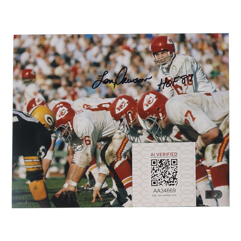 Len Dawson Signed Chiefs 8x10 Photo Inscribed "HOF 87" (AIV) at PristineAuction.com Len Dawson Signed Chiefs 8x10 Photo Inscribed "HOF 87" (AIV) at PristineAuction.com
