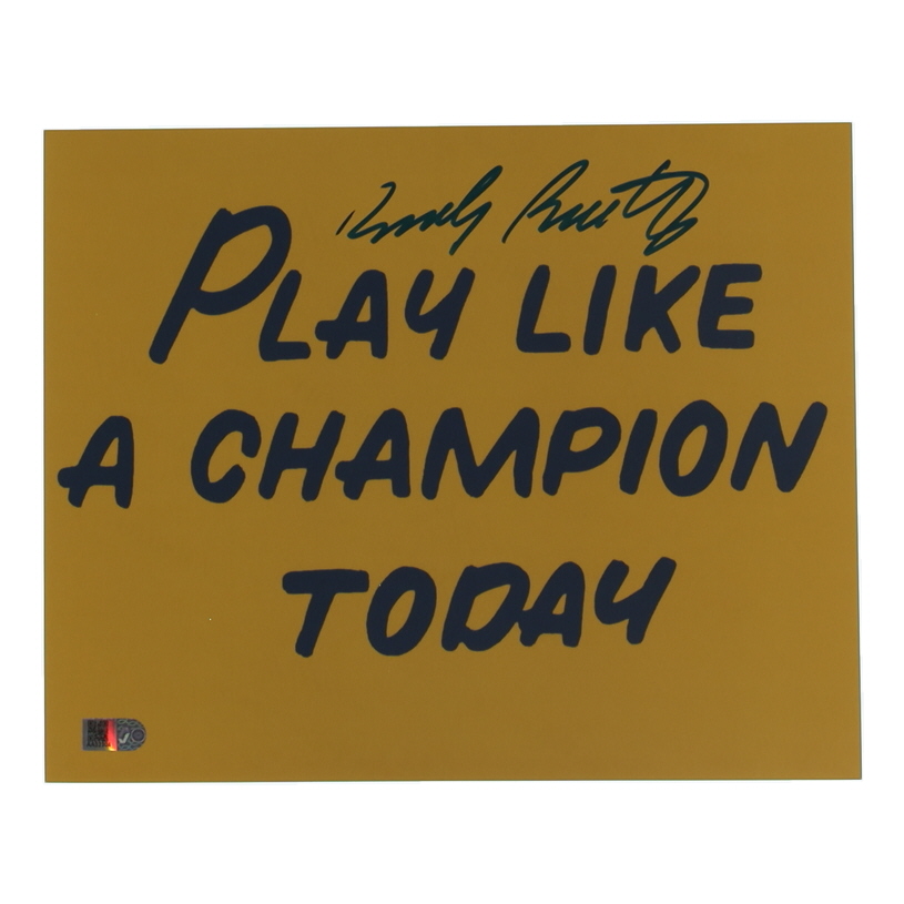 Rudy Ruettiger Signed Notre Dame Fighting Irish 8x10 Photo (AIV) at PristineAuction.com Rudy Ruettiger Signed Notre Dame Fighting Irish 8x10 Photo (AIV) at PristineAuction.com