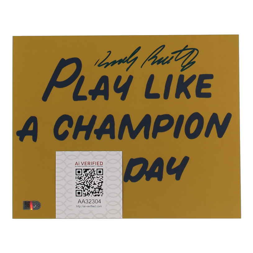 Rudy Ruettiger Signed Notre Dame Fighting Irish 8x10 Photo (AIV) at PristineAuction.com Rudy Ruettiger Signed Notre Dame Fighting Irish 8x10 Photo (AIV) at PristineAuction.com