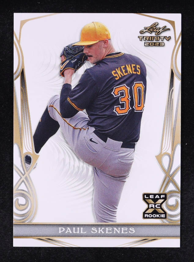 Paul Skenes 2023 Leaf Trinity Mega Box #75 RC at PristineAuction.com Paul Skenes 2023 Leaf Trinity Mega Box #75 RC at PristineAuction.com
