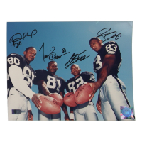 Raiders 8x10 Photo Signed By (4) Including Tim Brown & Desmond Howard (AIV) at PristineAuction.com