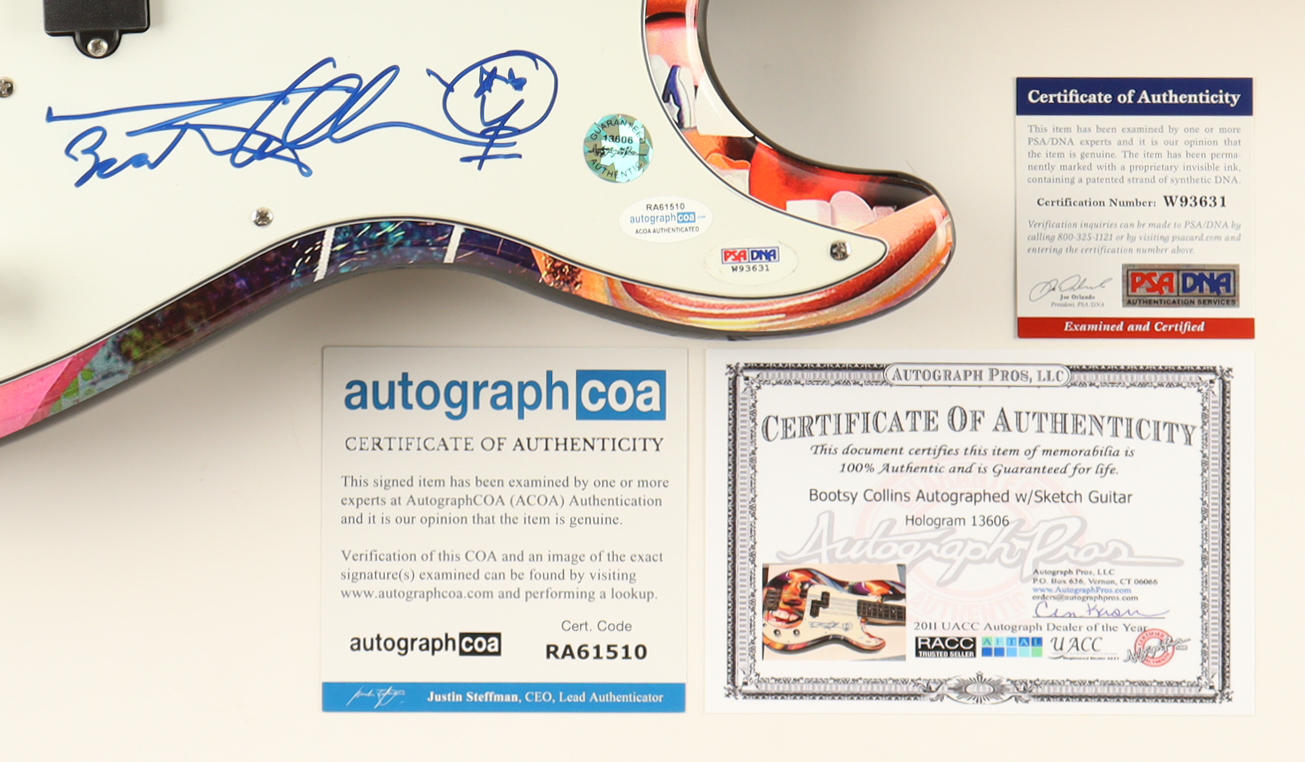 Bootsy Collins Signed Custom 39" Electric Guitar (PSA & ACOA) at PristineAuction.com Bootsy Collins Signed Custom 39" Electric Guitar (PSA & ACOA) at PristineAuction.com