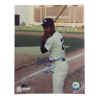 Elliott Maddox Signed Yankees 8x10 Photo Inscribed "'74-'76" (AIV) at PristineAuction.com