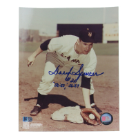 Daryl Spencer Signed Giants 8x10 Photo Inscribed "'52-'53, '56-'57" (AIV) at PristineAuction.com