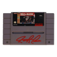 Dennis Rodman Signed "Bulls vs Blazers and the NBA Playoffs" SNES Video Game Cartridge (JSA) at PristineAuction.com