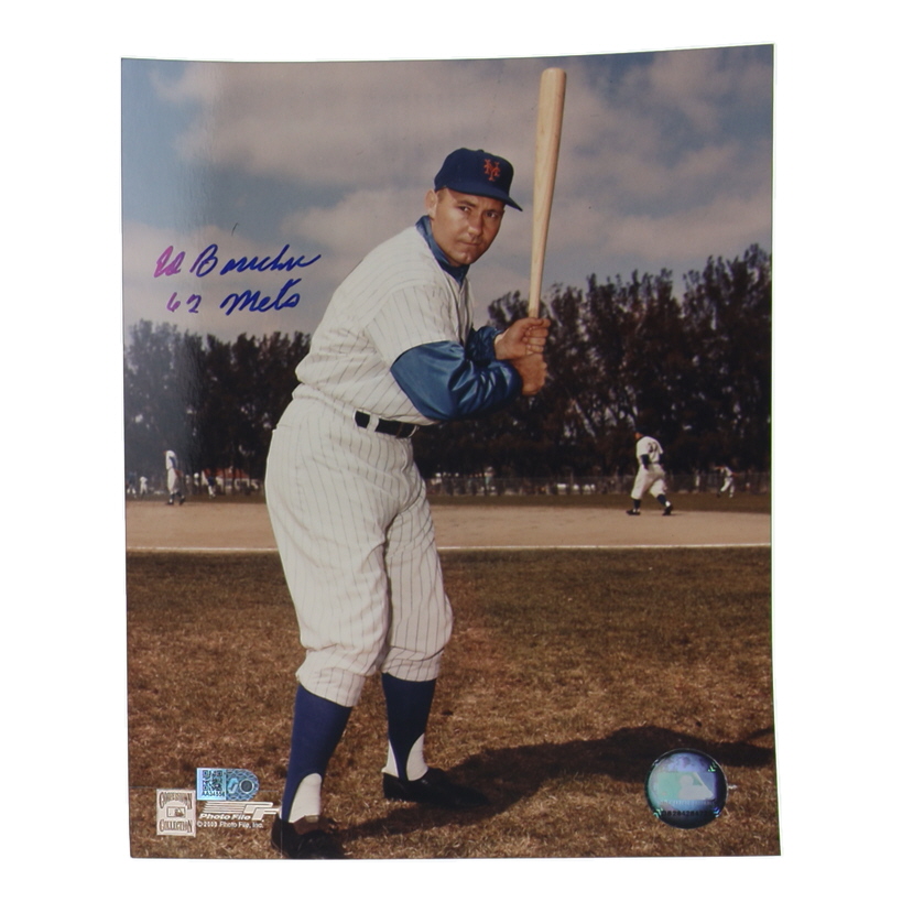 Ed Bouchee Signed Mets 8x10 Photo Inscribed "62 Mets" (AIV) at PristineAuction.com Ed Bouchee Signed Mets 8x10 Photo Inscribed "62 Mets" (AIV) at PristineAuction.com