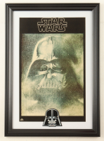 1977 "STAR WARS: A New Hope" Custom Framed Print Display with Darth Vader Patch at PristineAuction.com