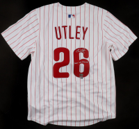 Chase Utley Signed Phillies Nike Authentic Jersey Inscribed "2001 WS Champs" (Fanatics & MLB) at PristineAuction.com