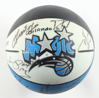 2001-02 Magic Team-Signed Magic Logo Basketball by (19) Patrick Ewing, Tracy McGrady, Doc Rivers, Grant Hill (Beckett) at PristineAuction.com