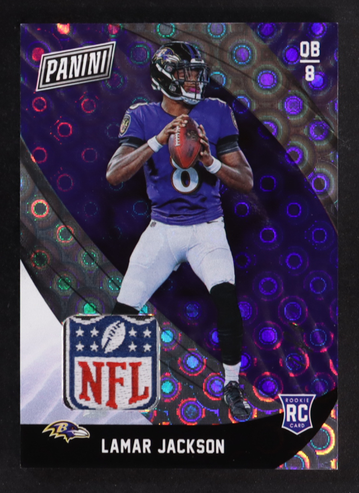 Lamar Jackson 2018 Panini Black Friday Memorabilia Pyramids #46 RC #1/1 at PristineAuction.com Lamar Jackson 2018 Panini Black Friday Memorabilia Pyramids #46 RC #1/1 at PristineAuction.com