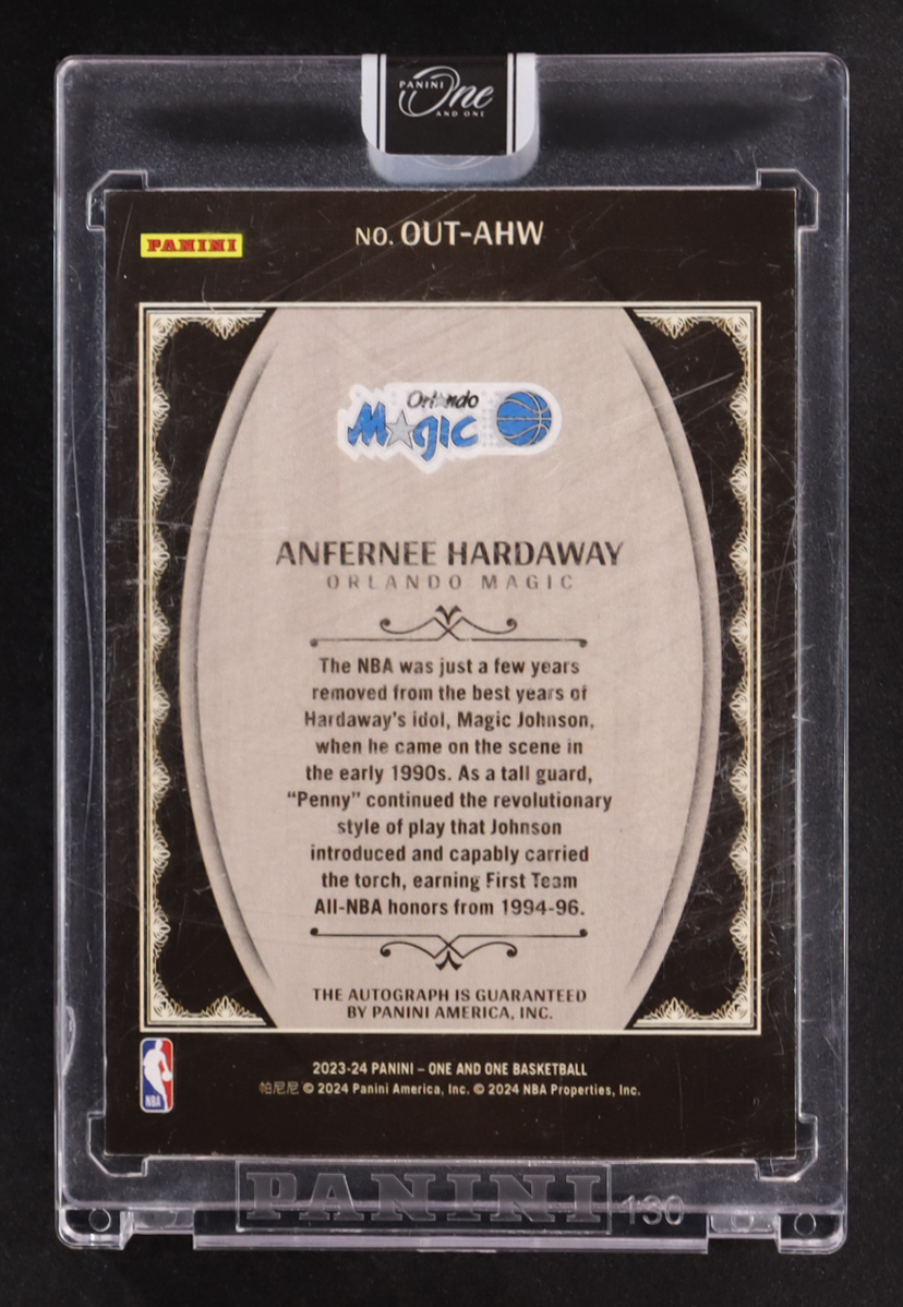 Anfernee Hardaway 2023-24 Panini One and One Once Upon a Time Signatures #8 #25/75 at PristineAuction.com Anfernee Hardaway 2023-24 Panini One and One Once Upon a Time Signatures #8 #25/75 at PristineAuction.com