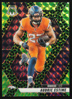 Audric Estime 2025 Panini Mosaic Mosaic Green Spectris FOTL #208 #12/13 at PristineAuction.com