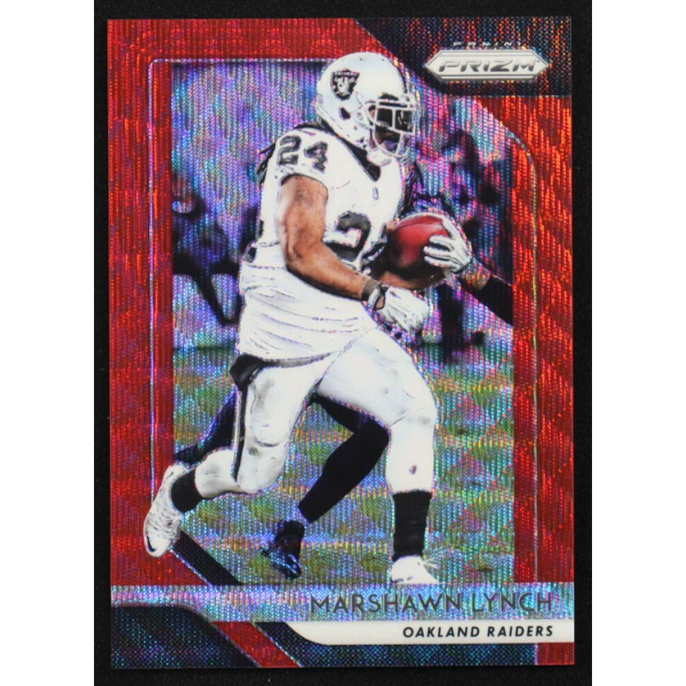 Marshawn Lynch 2018 Panini Prizm Prizms Red Wave #48 #075/149 at PristineAuction.com