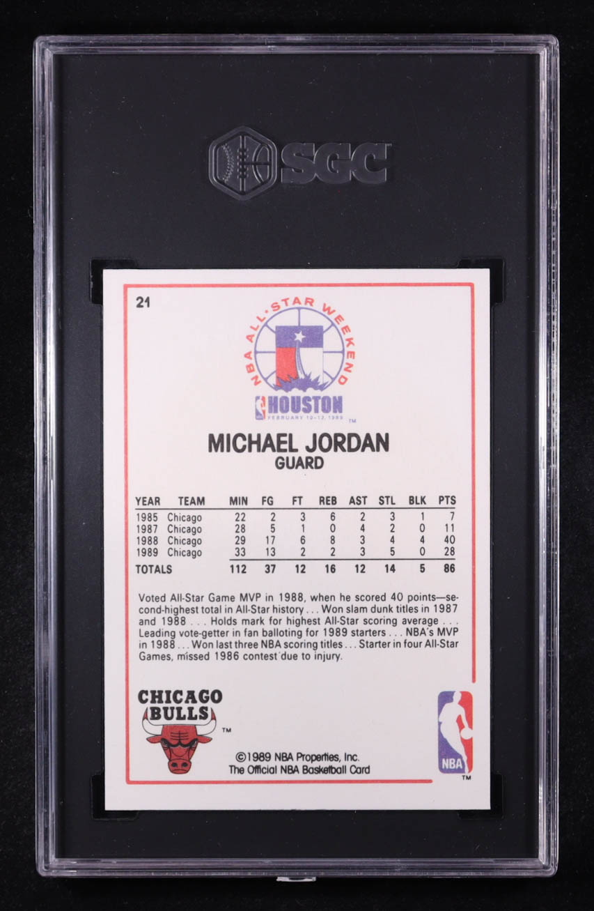 Michael Jordan 1989-90 NBA Hoops All-Star #21 (SGC 9) at PristineAuction.com Michael Jordan 1989-90 NBA Hoops All-Star #21 (SGC 9) at PristineAuction.com
