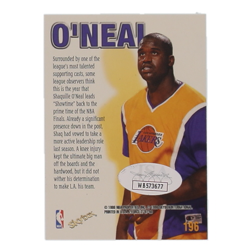 Shaquille O'Neal Signed 1997-98 Z-Force #196 ZUP (JSA) at PristineAuction.com Shaquille O'Neal Signed 1997-98 Z-Force #196 ZUP (JSA) at PristineAuction.com