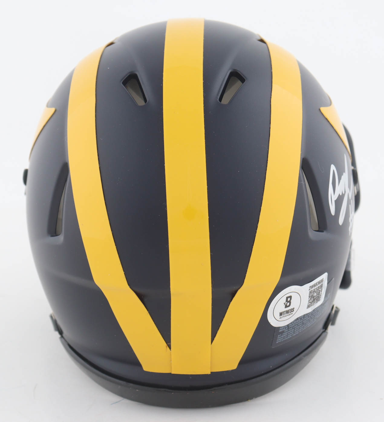 Rod Moore Signed Michigan Wolverines Speed Mini Helmet (Beckett) at PristineAuction.com Rod Moore Signed Michigan Wolverines Speed Mini Helmet (Beckett) at PristineAuction.com