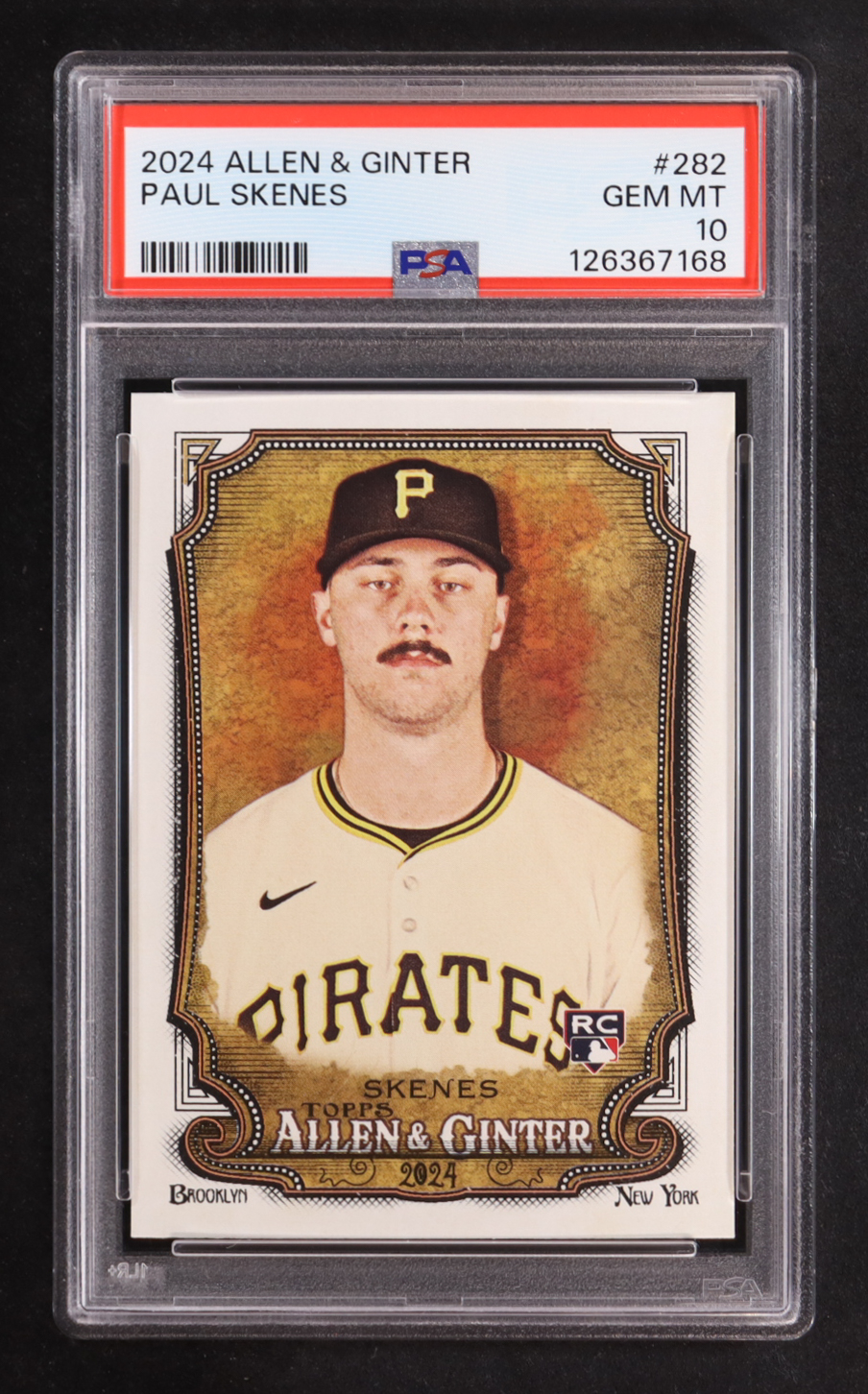 Paul Skenes 2024 Topps Allen and Ginter #282 RC (PSA 10) at PristineAuction.com Paul Skenes 2024 Topps Allen and Ginter #282 RC (PSA 10) at PristineAuction.com